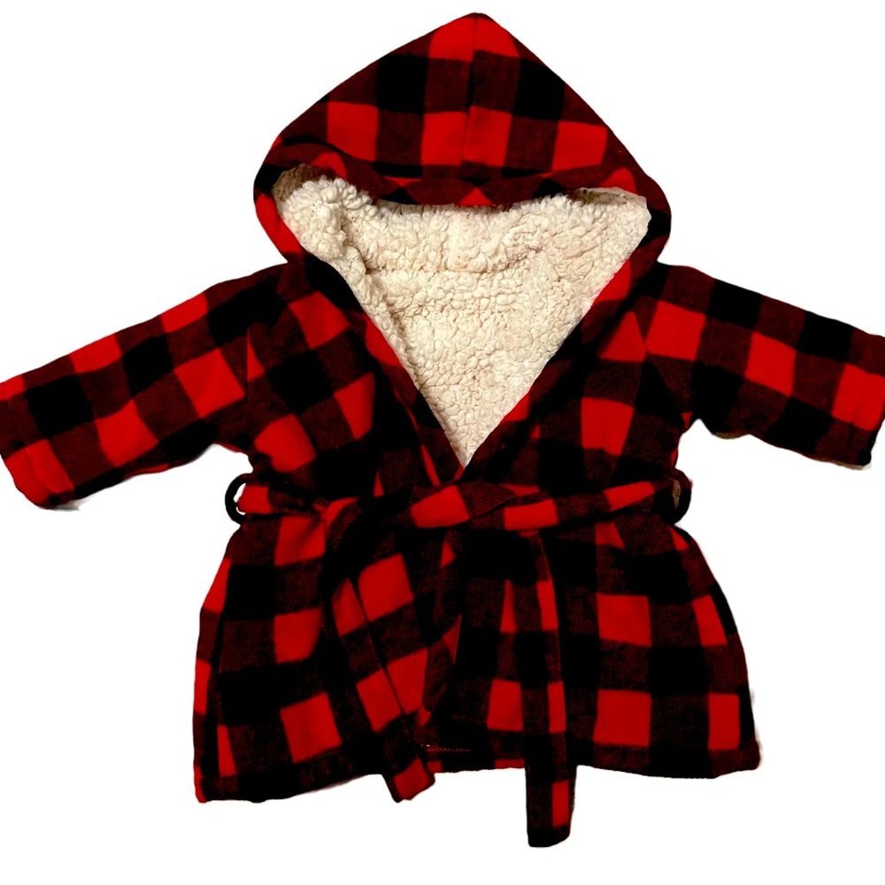 Indigo Baby Buffalo Plaid Robe